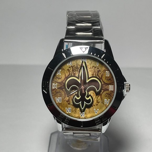New Orleans Saints NFL Stainless Steel Men's Watch NEW!! - Picture 2 of 7